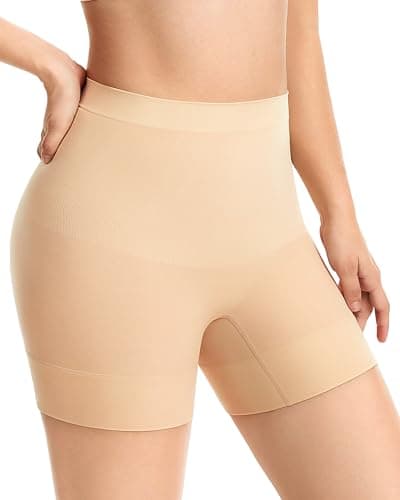 ForeverShaper Shapewear Tummy Control Seamless Slip Shorts for Under Dress Breathable Anti Chafing Shaper Shorts for Women Nude