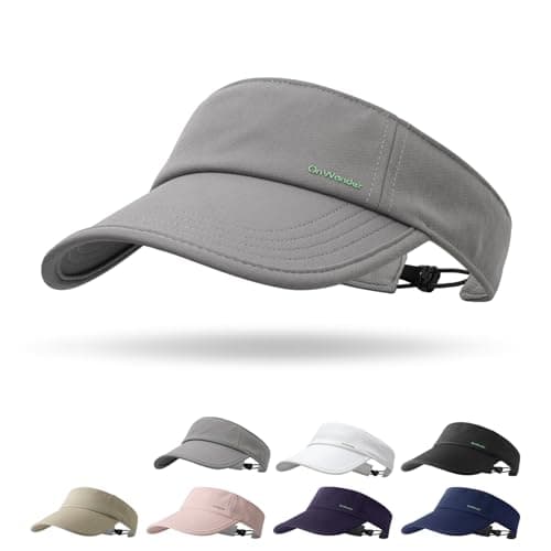 OnWander Sun Visor Hats for Women Men - Wide Brim Quick Dry Adjustable Hat
