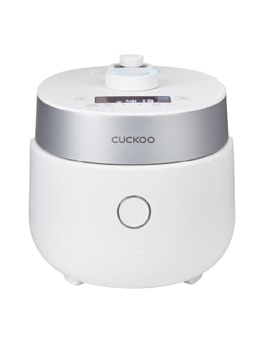 CUCKOO CRP-MHTR0309F | 3-Cup (Uncooked) Twin Pressure Induction Heating Rice Cooker | 11 Menu Options: High/Non-Pressure & More, Made in Korea | White, 3 Cups