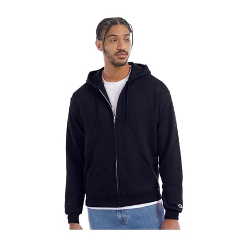 Champion - Powerblend Full-Zip Hooded Sweatshirt - S800 (US, Alpha, Medium, Regular, Regular, Navy)