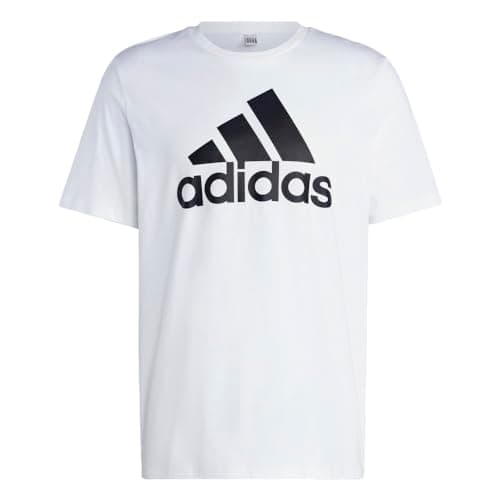 Adidas Men's Essentials Single Jersey Big Logo T-Shirt, White, Small/Tall
