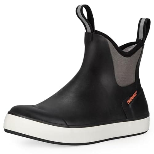 Showave Deck Boots for Men Ankle Rain Boots,Size 8