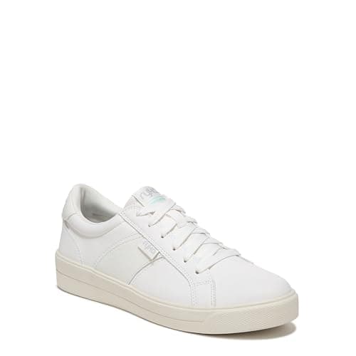 Ryka Womens Viv Classic Court Inspired Shoes Silver Leather 9 M