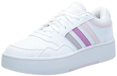 Adidas Women's Hoops 3.0 Bold, White/Preloved Purple/Almost Pink, 7