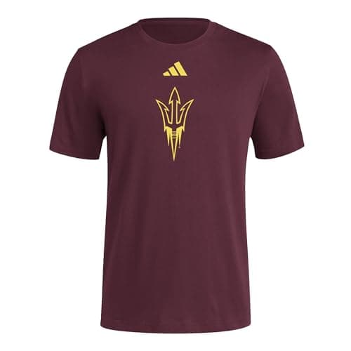 Adidas Men's NCAA Fresh Team Logo T-Shirt, Team Maroon/Arizona State University, Medium Tall