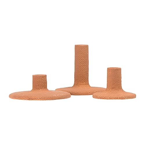 Main + Mesa Stoneware Taper Candle Holders, Set of 3