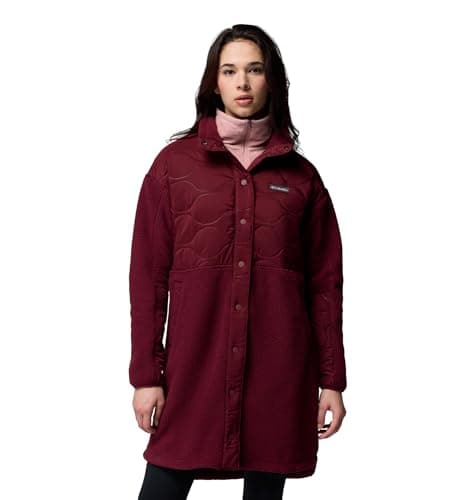 Columbia Womens Cloud Point Long Fleece, Rich Wine, X-Small