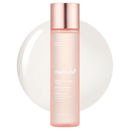 Medicube Triple Collagen Toner - Hydrolyzed, Atelo, & Soluble Collagen for Deep Hydration & Plump Skin - Fast-Absorbing Formula for All-Day Suppleness, Korean Skincare (4.73 fl.oz.)