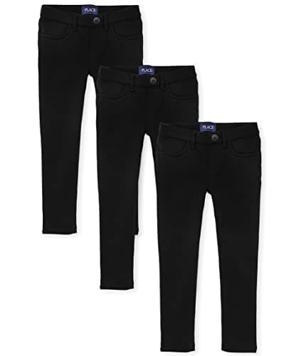 The Children's Place Girl's Ponte Knit Pull On Jeggings, Black, 8