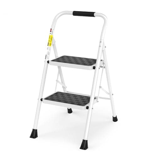 HBTower Step Ladder, Folding Step Stool with Wide Anti-Slip Pedal