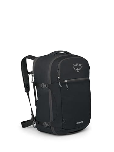 Osprey Daylite 44L Carry-On Travel Pack - Lightweight, Durable Backpack with Streamlined Design - Versatile, Spacious Bag for Weekend Trips or Business, Black