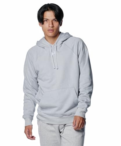 Under Armour Men's Rival Fleece Hoodie, (011) Mod Gray / / White, Medium