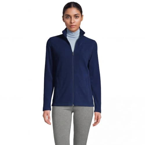 Lands' End Women's Fleece Full Zip Jacket 2X Deep Sea Navy