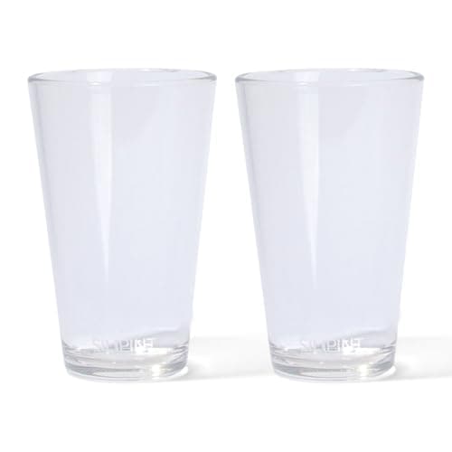 Silipint 2-Pack 16oz Silicone Pint Glass – Unbreakable, BPA-Free, Reusable Silicone Drinking Cup – Microwave & Freezer Safe – Stemless Glass for Coffee, Smoothies (Crystal Clear)