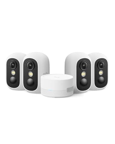 eufy Security eufyCam C35 4-Cam Kit, Wireless Indoor/Outdoor Camera, Magnetic Mount, Color Night Vision, Local Storage, No Monthly Fee, Built-in 8GB, IP67, Facial Recognition, Solar Panel Compatible