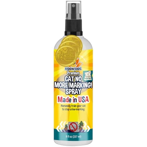 Bodhi Cat No More Marking! Spray - Indoors & Outdoors Cat Urination Deterrent - Neutralizes Strong Odors from Marking - Pet-Safe Formula for Everyday Use - Made in USA (8 Fl Oz)