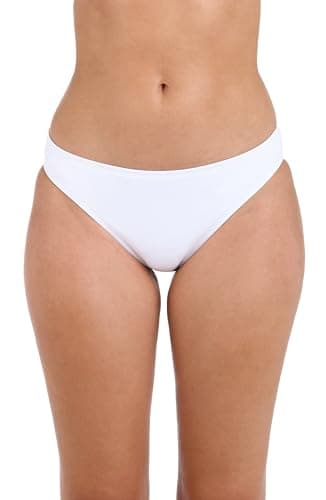 La Blanca Women's Standard Island Goddess Solid Hipster Bikini Swimsuit Bottom, White, 16