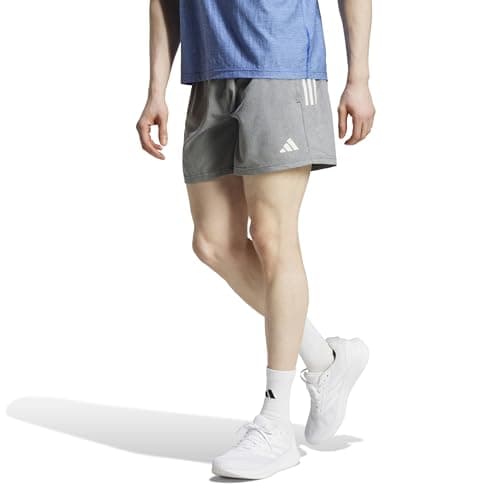 Adidas Men's Own The Run Running Shorts, Grey/White Melange, Small/9" Inseam