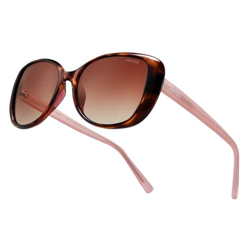 Jefoo Polarized Sunglasses for Men Women, Retro UV400 Classic Shades, Trendy Polarized Glasses for Driving Running Outdoor