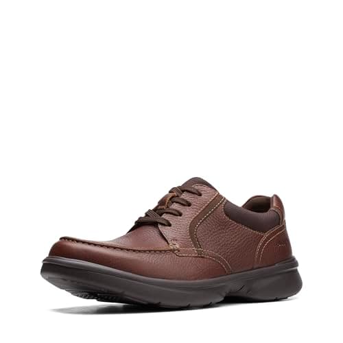 Clarks Men's Bradley Vibe Oxford, Tan Tumbled Leather, 7