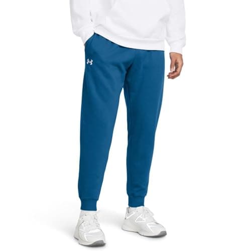 Under Armour Men's Rival Fleece Joggers, (406) Photon Blue / / White, Small
