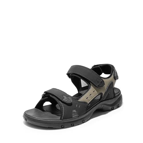 DREAM PAIRS Men’s Arch Support Hiking Sandals Sport Outdoor Athletic Comfortable Summer Beach Water Sandals,Size 9,Black/Grey,DMUMST2502