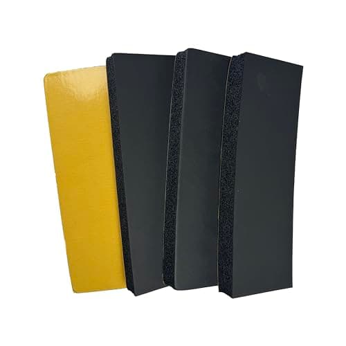 Tigsport Garage Wall Protector, Garage Car Door Protector Bumper Guard for Inflaming Ultra Self Adhesive EVA Foam for Warehouse (Black,4 Pack:11.81"x3.94"x1.18")