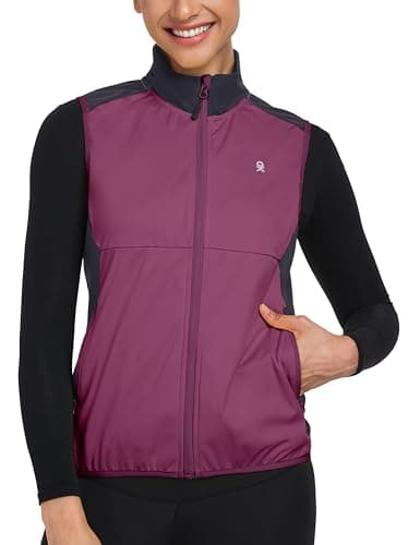Little Donkey Andy Women's Windproof Stretch Vest Sleeveless Rose L