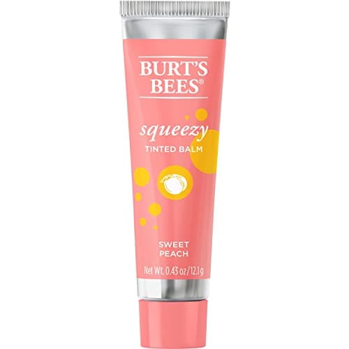 Burt's Bees 100% Natural Origin Squeezy Tinted Lip Balm, Sweet Peach, 0.43 Ounce Squeeze Tube