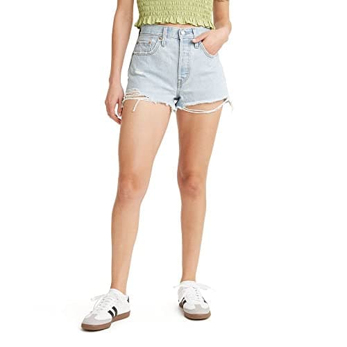 Levi's Women's Premium 501 Original Shorts, Ojai Frost-Light Indigo, 27