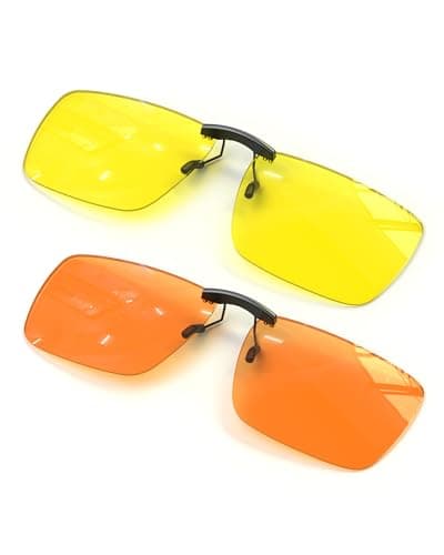 ANYLUV Clip On Blue Light Blocking Glasses Lightweight Rectangle Blue Light Glasses Men for Computer Gaming, Anti Eye Strain