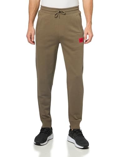 HUGO, Regular Fit Square Logo Jersey Drawstring Joggers, Bungee Cord, M