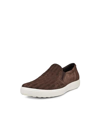 ECCO Soft 7 Woven Slip On 2.0, Mocha Nubuck, 6-6.5