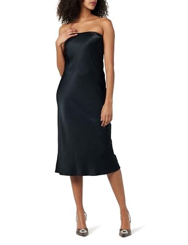 The Drop Women's Danica Strapless Midi Dress, Black, M