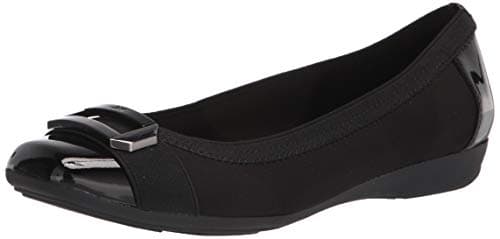 Anne Klein Women's Uplift Ballet Flat, Black,5.5