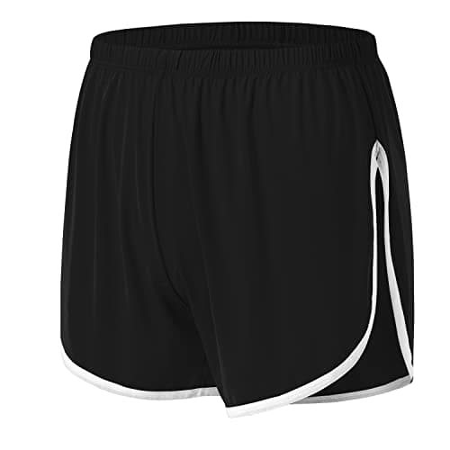 ZONBAILON Men Boxer Shorts Split Sides Ultra Breathable Black 2XL