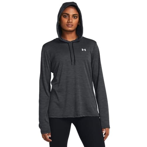 Under Armour Women's Velocity Hoodie, (001) Black / / Metallic Silver, Medium