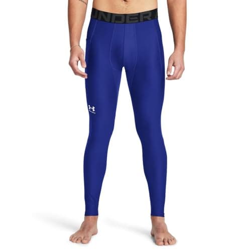 Under Armour Men's HeatGear Armour Leggings, (400) Royal / / White, X-Small