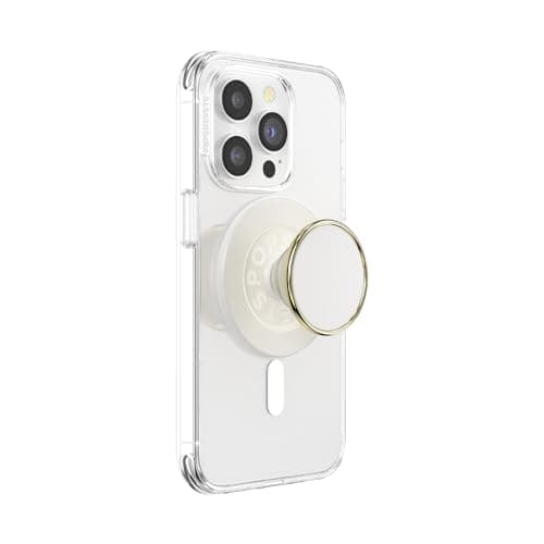 PopSockets Phone Grip for MagSafe, Magnetic Holder, Phone Stand, Enamel - Coconute Creme