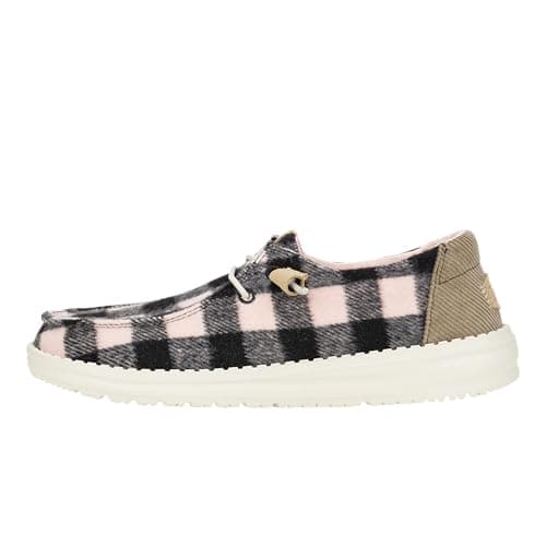 HEYDUDE Wendy Buffalo Plaid - Pale Pink/Black