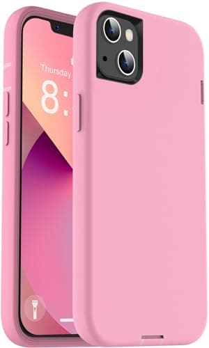 ORIbox for iPhone 13 mini Case for iPhone 12 mini Case Pink, [10 FT Military Grade Drop Protection], The Liquid Silicone Heavy Duty Shockproof Anti-Fall Case for iPhone 13/12 mini,5.4 inch, Pink