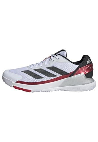 Adidas Mens Crazyquick Lightstrike Padel Tennis, White/Black/Lucid Red, 4