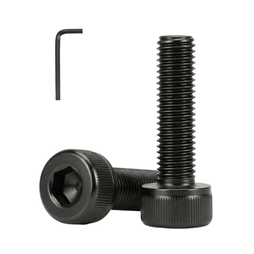 M3 x 8mm(50 Pack) Hex Socket Head Cap Screws Bolts, Black Oxide 304 Stainless Steel 18-8, Hex Drive, Bright Finish Fully Machine Thread