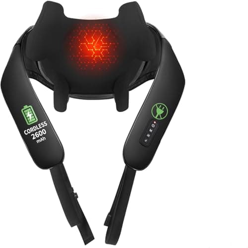 MASGRE Shiatsu Neck and Shoulder Massager with Heat for Pain Relief
