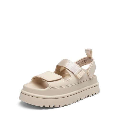 DREAM PAIRS Platform Sandals for Women Chunky Open Toe Dress Walking Comfortable Flat Sandals for Summer,Size 7,Nude,DWUMPS2511
