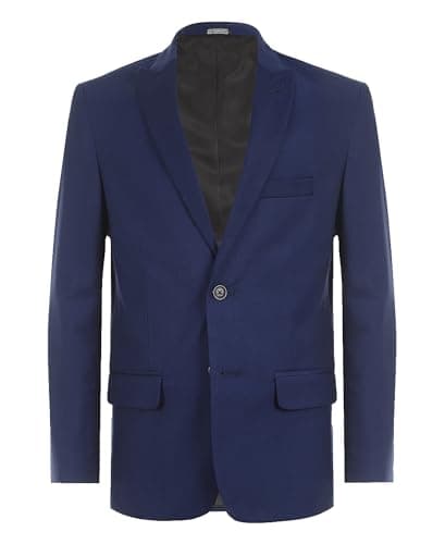 Calvin Klein Boys' Solid Blazer Jacket, Infinite Blue, 12