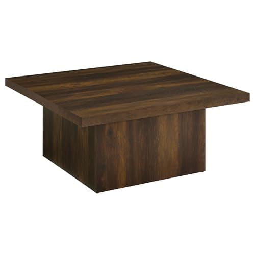 Coaster Devar 35.5-Inch Living Room Square Coffee Table, Dark Pine 710888