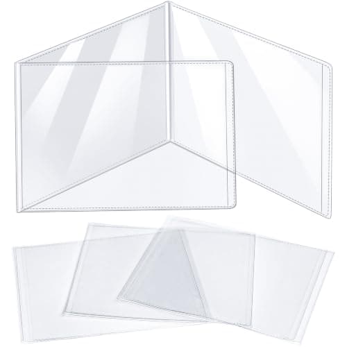 Mahjong Card Holder Sleeve, 4-Pack Clear Plastic Cover for Large NMJL Cards