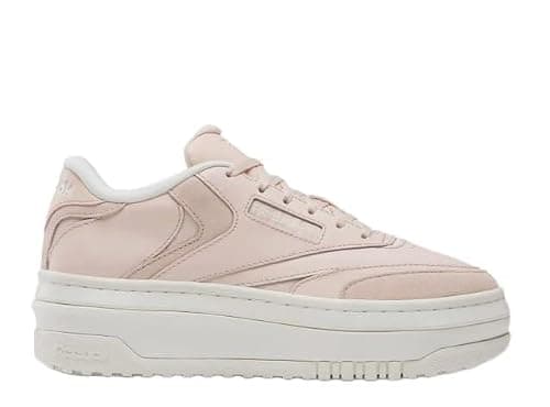 Reebok Club C Extra Platform Sneakers, Bleached Peach/Chalk/Chalk, 9 Medium