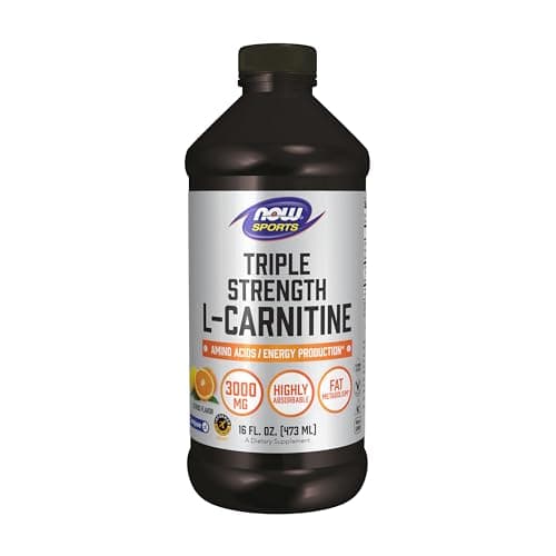 NOW Sports, L-Carnitine Liquid, 3,000 mg, Triple Strength, Citrus, 16 fl oz